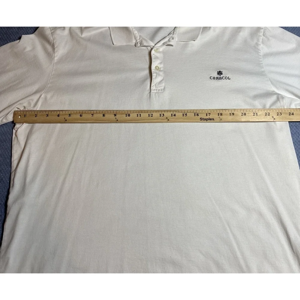 Polo Golf Ralph Lauren Caracol Logo Cotton White Collared Short Sleeve Size XL